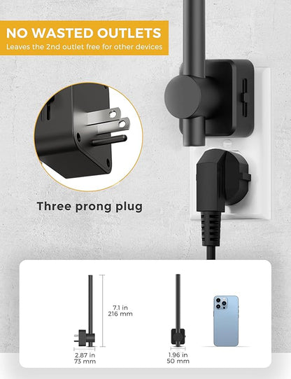 L LOHAS LED Night Light, 2 Pack Dimmable Night Lights Plug into Wall 0-200LM, Dusk to Dawn Sensor, 2W Bathroom Night Lights, Daylight 5000K, Modern Black Plug in Nightlight for Mirror Restroom