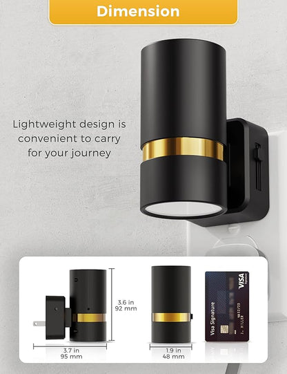 L LOHAS LED Night Lights Plug into Wall, Dimmable Night Light with 0-100LM Brightness Adjustable, 3000K Soft White, Nightlight with Dusk to Dawn, 2 Pack, Ideal for Home Bathroom Decor