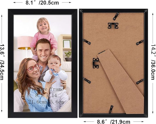 Giftgarden 8.5x14 Picture Frame Black, Multi 8.5 x 14 Photo Frames Bulk for Wall or Tabletop Display, 12 Pack