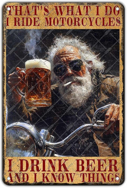 Motorcycle Girl Metal Sign We'll Travel After This Drink Poster Garage Art Wall Decor Man Cave Accessories Living Room Bathroom Bar Pub Home Decor 12x8 Inch