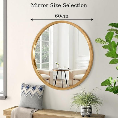 AOAOPQ Small Matte Frame Circle Mirror for Wall Round Mirror for Bathroom Entryway Living Room Hallway Bedroom Gold Mirror Entryway Vanity