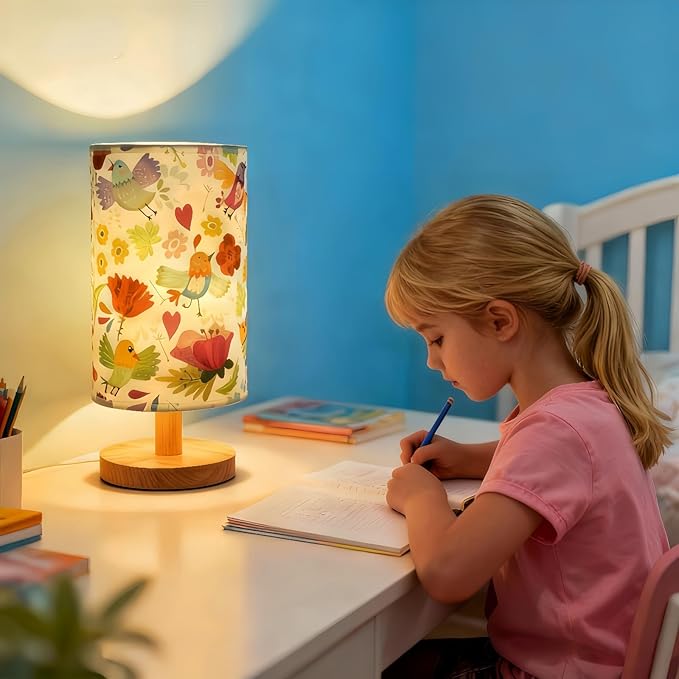 Flower Night Light for Girls - 3-Way Dimmable Boho Pink Floral Lamp for Nursery, Toddler Room, or Big Girl Bedroom, Whimsical Bedtime Reading Light, Gifts for Girls