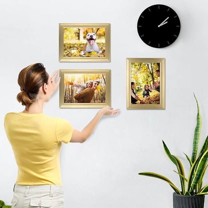 Giftgarden 5x7 Picture Frame Gold Set of 12, Multi Modern 5 x 7 Frames Bulk for Wall or Tabletop Display