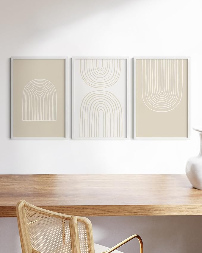 HAUS AND HUES 16x24 White Aluminum Frame Set of 3 - Premium Build, Vertical & Horizontal Hanging, Shatterproof Plexiglass (16x24 in, White)