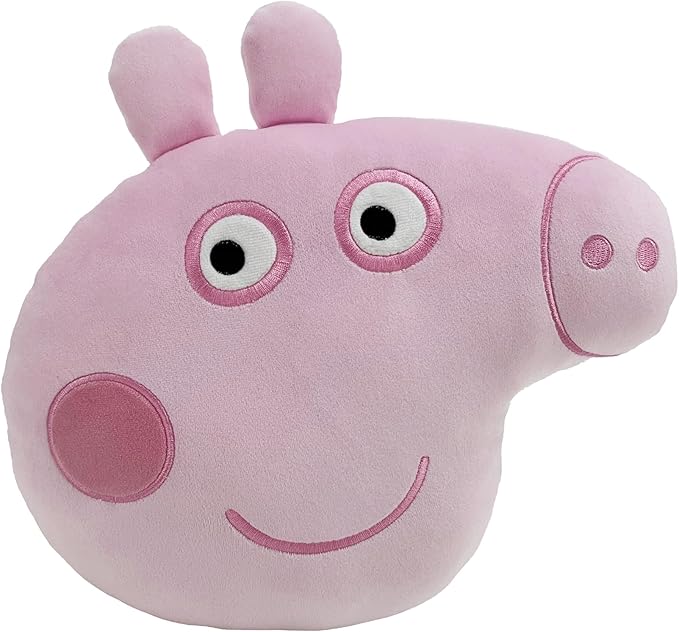 Northwest Peppa Pig Peppa Smiles Cloud Pillow 12" – Plush Kids Stuffed Toy, Cartoon Character, Bedroom Decor, Gift for Girls & Boys