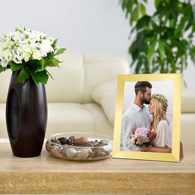 5x7 Picture Frames Gold Set of 12 for Wall Gallery Collage Photo Frames or Tabletop Display