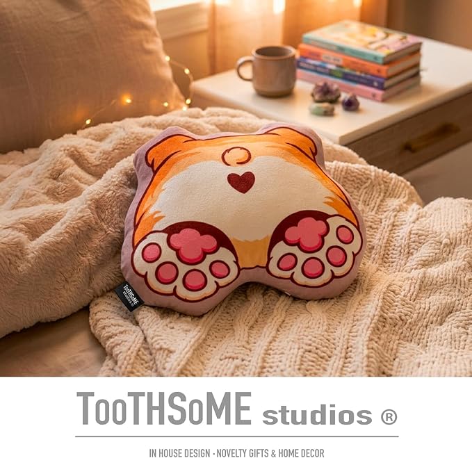 Toothsome Studios French Bulldog Dog Shape Butt Pillow, Polyester Cotton Stuffed Throw, Novelty Animal Design, Multi-Color, 12 Inches (Frenchbulldog)