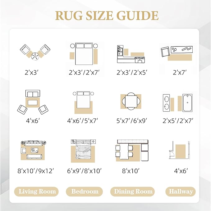 Area Rug for Living Room 9x12: Large Washable Boho Moroccan Rugs Geometric Neutral Rug, Non-Slip Foldable Morden Farmhouse Indoor Floor Carpet for Bedroom Dining Table Home (Moroccan Beige, 9'x12')