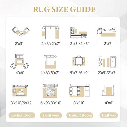 Area Rug Living Room Rugs 5x7 - Large Soft Boho Geometric Rugs, Non-Slip Foldable Washable Area Rug Non Shedding Morden Indoor Floor Carpet for Living Bedroom Office Dining Room(Moroccan Beige, 5'x7')
