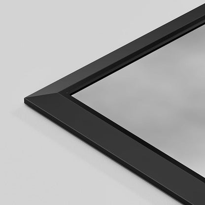 Briivue 48x30 Inch Black Bathroom Mirror for Wall, Thick Metal Framed Rectangle Mirrors for Over Sink, Bedroom, Living Room, Entryway, Anti-Rust, HD Tempered Glass