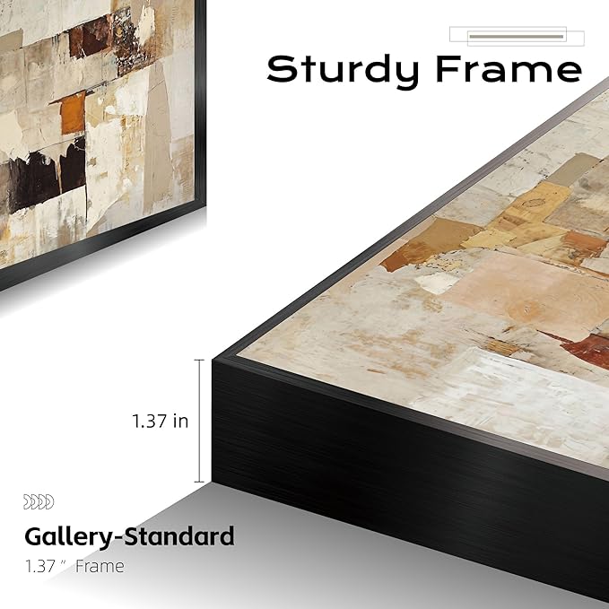susimond Modern Abstract Wall Art 24x48 Inch Large Wall Art for Living Room with Aluminum Frame Horizontal Wall Art Waterproof Crystal Artwork for Walls for Sofa Fireplace Bedroom Office Hotel