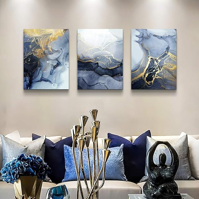 Abstract Wall Decor For Living Room Bedroom Wall Art Paintings Abstract Ink Painting Wall Artworks Hang Pictures For Office Decoration, 20x28inch/Piece, 3 Panels Bathroom Home Decorations Posters