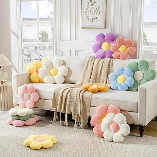 Flower Shaped Throw Pillow Cushion Flower Pillow Soft Seating Plush Pillow 23.26" Floor Pillows Home Decorative Seating Cushions