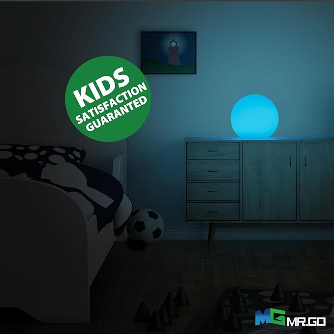 Mr.Go 6-inch LED Ball Light and Portable LED Table Lamp Bundle, Rechargeable, Remote Control, Dimmable 16 RGB Colors 4 Modes, Waterproof, Great as Night Light Mood Lamp Ambient Lighting Decorations