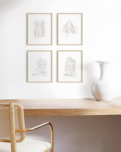 Haus and Hues 8.5x11 Natural Oak Wood Picture Frames Set of 15 - Premium Bulk Picture Frames 8.5x11 Bundle - Elegant Gallery Wall Frame Set for Posters, Art Display - Ideal for Wall Decor in Home &