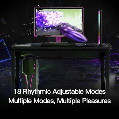 Bewinner RGB LED Strip Lights with Music Sync, USB Powered Color Changing Game Room Lighting, 8 Dynamic Modes for PC TV Monitor Desk Backlight, Ambient Mood Light for Home Office Decor