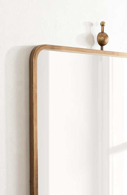 Kate and Laurel Kasota Traditional Metal Rectangle Wall Mirror, 20 x 41, Antique Gold, Vintage Tall Bathroom Mirror for Over Sink or for Use as Versatile Entryway or Bedroom Wall Decor