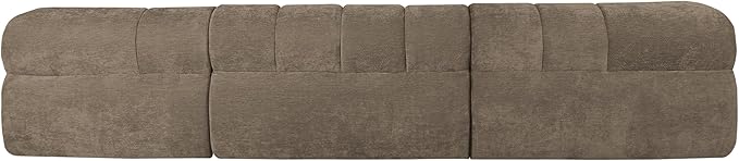 GDFStudio 122" Modern L-Shaped Sectional Sofa with Chaise Lounge,Skin-Friendly Fully Compressed Sponge Couch,High-Density Foam Cushions,Right Hand Facing,Lounge Seating for Living Room,Espresso