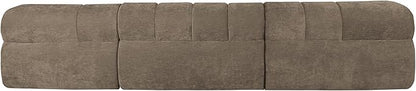 GDFStudio 122" Modern L-Shaped Sectional Sofa with Chaise Lounge,Skin-Friendly Fully Compressed Sponge Couch,High-Density Foam Cushions,Right Hand Facing,Lounge Seating for Living Room,Espresso