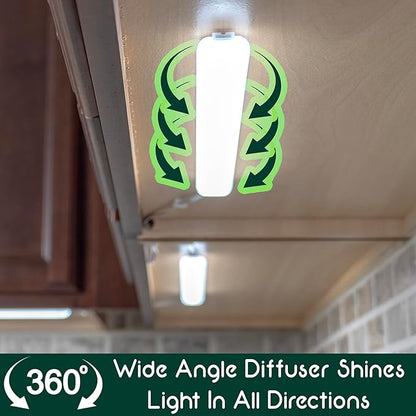 4 Bar Kit - Smart Under Cabinet Lighting - 12” x 360° Wide Angle Bars - 2700K-6500K - 95 CRI - LED - WWA - Works with Alexa, Google, Apple & More - Matter Certified - Plug-in