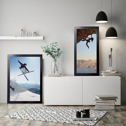 KTKDE 12x24 Picture Frame Black, Picture Poster Photo Frame wooden for Wall Decoration, Classic Black Minimalist Style Suitable for Decorating Houses,Any style Best gift