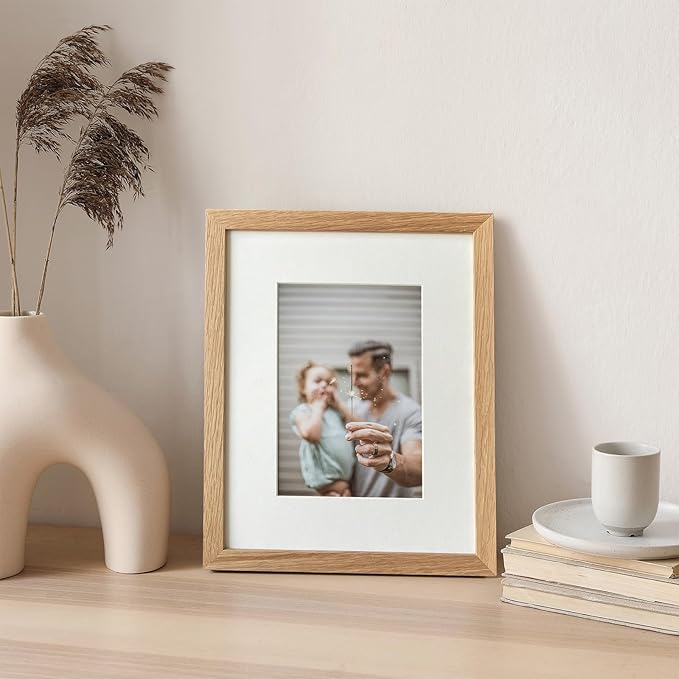 8x10 Picture Frame, Solid Wood 8x10 Photo Frame with Mat, 10 x 8 Picture Frames for Wall and Tabletop Display, Set of 3