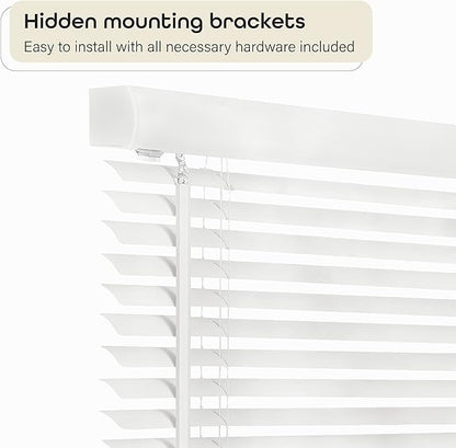 Cordless GII Morningstar 1" Light Filtering Mini Blind 28x64 - White