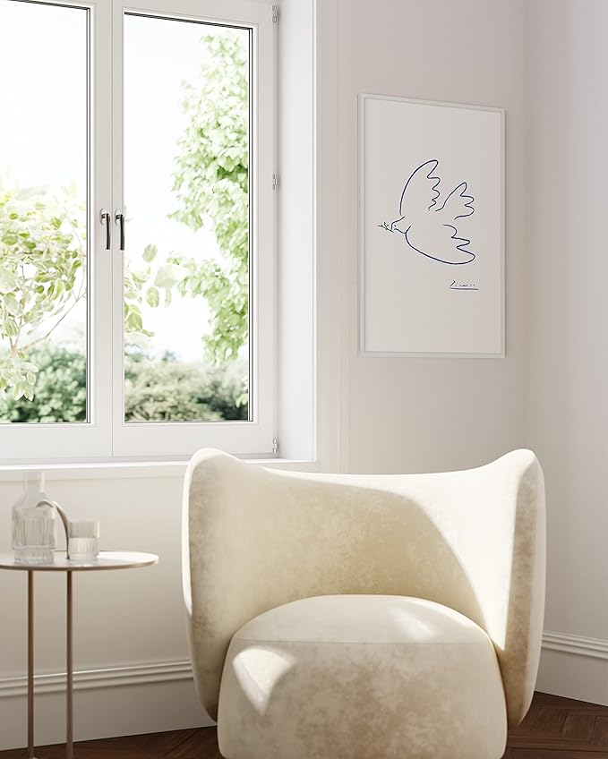 HAUS AND HUES 24x36 White Aluminum Poster Frame - Large Photo Display, Modern Design