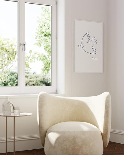 HAUS AND HUES 24x36 White Aluminum Poster Frame - Large Photo Display, Modern Design