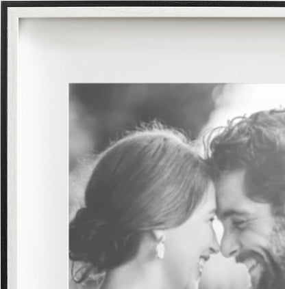 Kate and Laurel Gibson Modern Wall Picture Frame Set of 4; 11x14 matted to 8x10; Black and White; Four-Piece Frame Set for Use as Gallery Wall Frame Set in Living Room Wall Décor