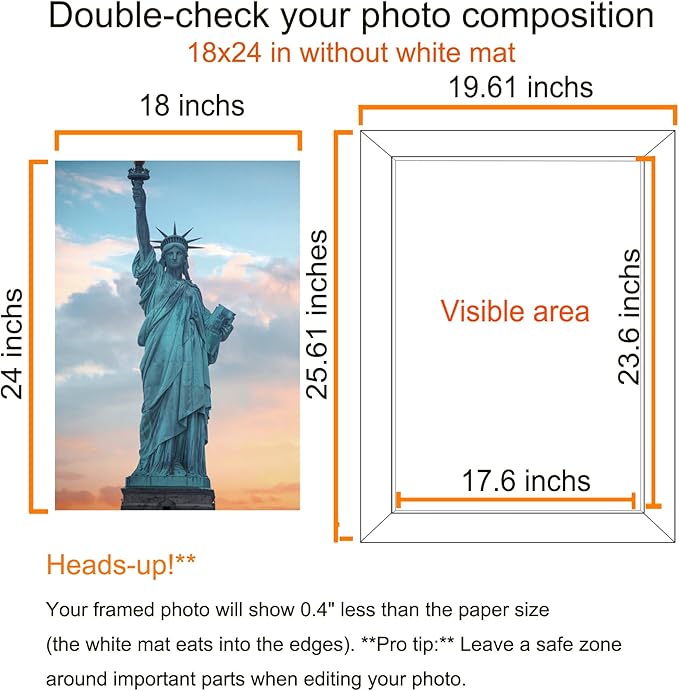 SESEAT 18x24 Picture Frame Black Set of 6, Display Pictures 18x24 Without Mat for Wall Mounting, Wall Gallery Poster Frames