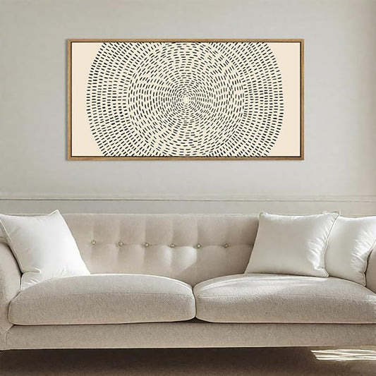 ANHUIB Large Jesus Feeds the 5000 Canvas Wall Art Easter Modern Christian Bible Wall Decor 20x40 Inch Minimalist Neutral Abstract Religious Painting Beige Black Biblical Artwork for Living Room Bedroom Dining Room