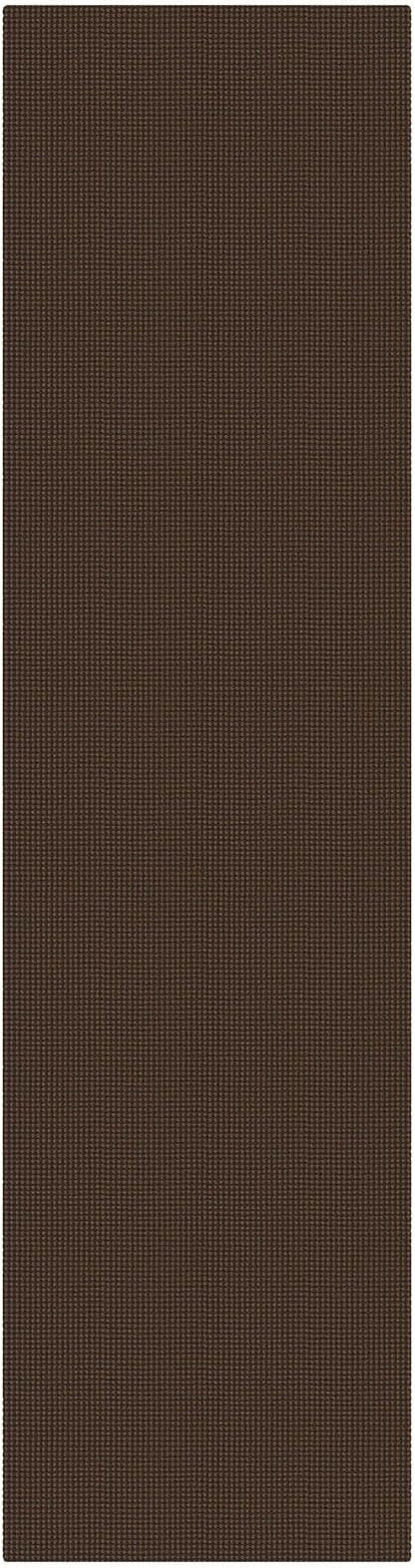KOZYFLY Cotton Runners Rugs for Hallway 2.5'x10', Washable Runner Rug, Woven Non Slip Kitchen Runner, Braided Entryway Rug, Floor Carpet for Entry, Aisle, Hall, Brown/Dark Brown