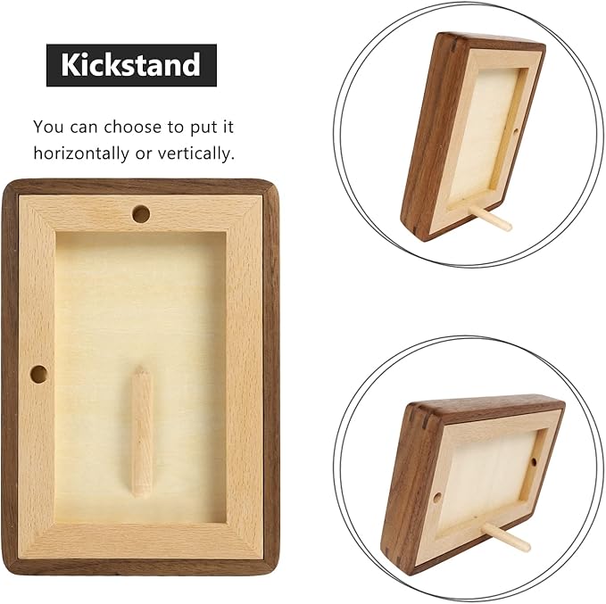 FLECHAZO 5x7 Picture Frame Wood with 4x6 Mat,Natural Solid Walnut Wooden Photo Frames 5 by 7 for Tabletop or Wall Display