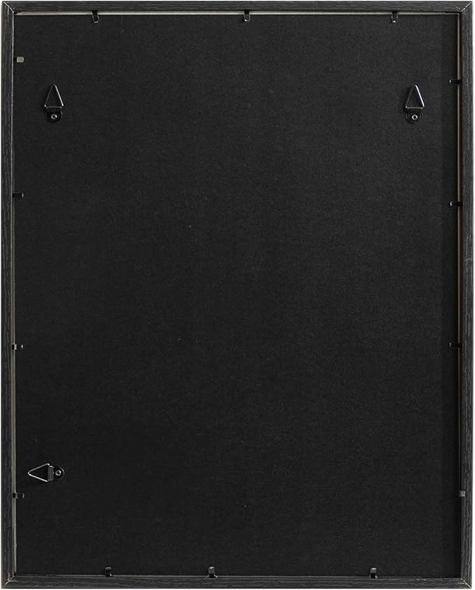 Kate and Laurel Gibson Modern Wall Picture Frame Set of 3; 14x18 matted to 11x14; Black and White; Three-Piece Frame Set for Gallery Wall Frame Set in Living Room Wall Décor