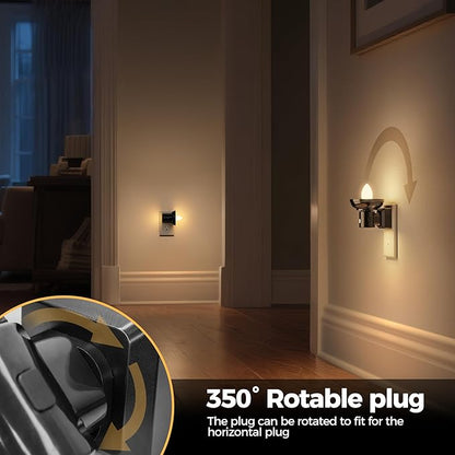 DORESshop LED Night Light, Night Lights Plug into Wall, 3 Level Brightness Adjustable Plug in Night Light, Dusk to Dawn Sensor Nightlights for Adults