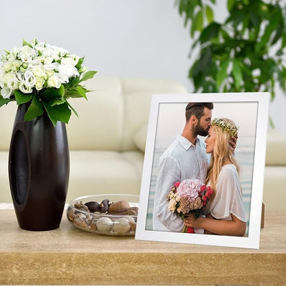 8x10 Picture Frame White Set of 12 for Wall Gallery Collage Photo Frames or Tabletop Display
