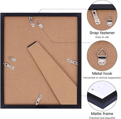 Fixwal 20 Pack Picture Frames Collage Wall Decor Wall Frame Set for Gallery Wall Decor, Hanging or Tabletop Display, Assorted Picture Frames Including 8x10, 5x7, 4x6 Family Photo Frames, Black