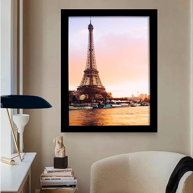 SESEAT 18x24 Picture Frame Black Set of 6, Display Pictures 18x24 Without Mat for Wall Mounting, Wall Gallery Poster Frames