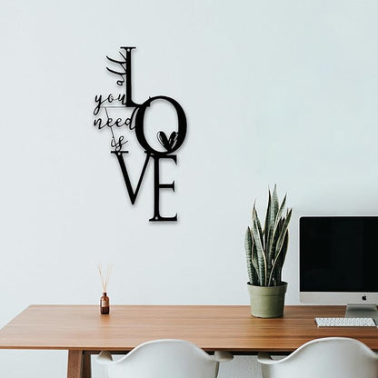 Love Wall Decor "All You Need Is Love" Sculpture, add romantic home decoration to living room, bedroom and kitchen