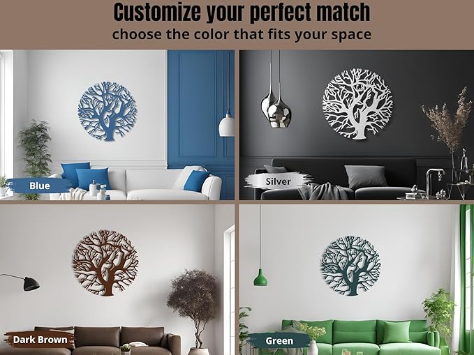 Vailla Tree Ring Wall Art Wall Art 3D Wooden Wall Decor Round Wood Wall Hanging Sculpture Modern Home Decoration Textured Sculptures for Living Room Bedroom Office Dinnig Room Family Tree Decor