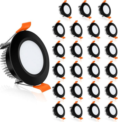 2 Inch LED Recessed Lighting, Dimmable Downlight 3W(35W Halogen Equivalent), CRI80, 2700K Ultra Warm White Ceiling Light with LED Driver (24 Pack)
