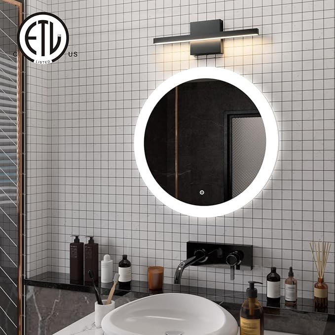 Epinl Bathroom Vanity Light Fixture 16 inch 5CCT Modern Bathroom Light Fixture Over Mirror 12W LED Light Bar Dimmable Wall Sconce Lighting Fixture for Bathroom Bedroom