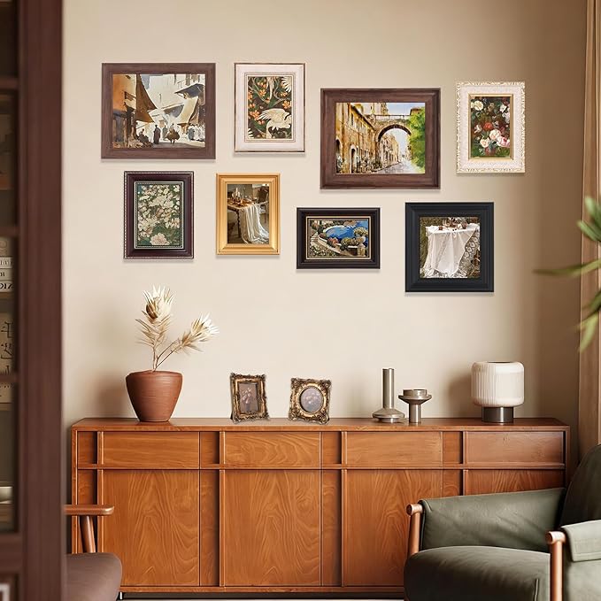 10 Pack Vintage Picture Frames for Wall or Tabletop Display Ornate Vintage Picture Frames Vintage Wall Art for Gallery Bedroom Living Room Antique Photo Frame for Wall Décor