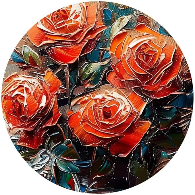 Wall HDQ Abstract Rose Flowers Picture Artworks Painting Prints Modern Home Decor Framed Ready to Hang