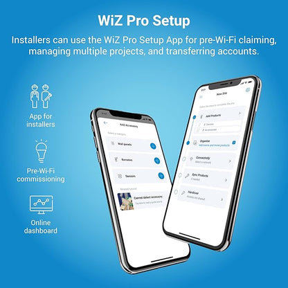 HALO 6 inch Smart Wi-Fi Recessed Canless LED Downlight 4-Pack, Connected by WiZ Pro with SpaceSense Motion Detection, Tunable White, 16M+ Colors WiZ App Control, Wet Rated, Dimmable - RLWZC612-4PK