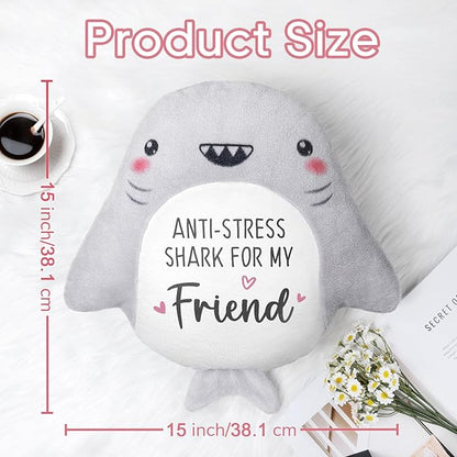 Best Friend Birthday Gifts for Women - Friends Pillow, Friendship Bestie Gifts for Women, Easter Birthday Gift for Woman Friendship Best Friend Bestie Teen, Shark Hug Pillow