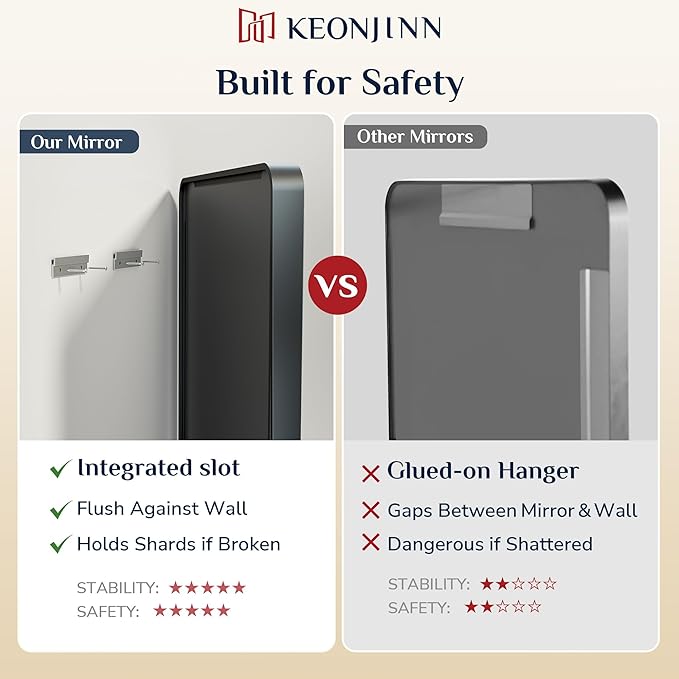 Keonjinn Black Bathroom Mirror for Over Sink, 28 x 36 Inch Rounded Rectangle Bathroom Vanity Mirror, Matte Black Sandblasted Finish, HD Tempered Glass, Wall Mirrors with Seamless Aluminum Alloy Frame
