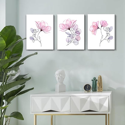 Lapremoly Large Canvas Wall Art for Living Room Wall Decor for Bedroom Vintage Flowers Picture Watercolor Painting Kitchen Home Decoration Abstract Canvas Print Artwork Modern Office Wall Posters
