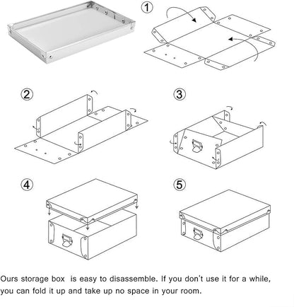 SEEKIND Decorative Storage Boxes with Lids,Water-Proof Storage Bins for Shoes,Clothes,Office …